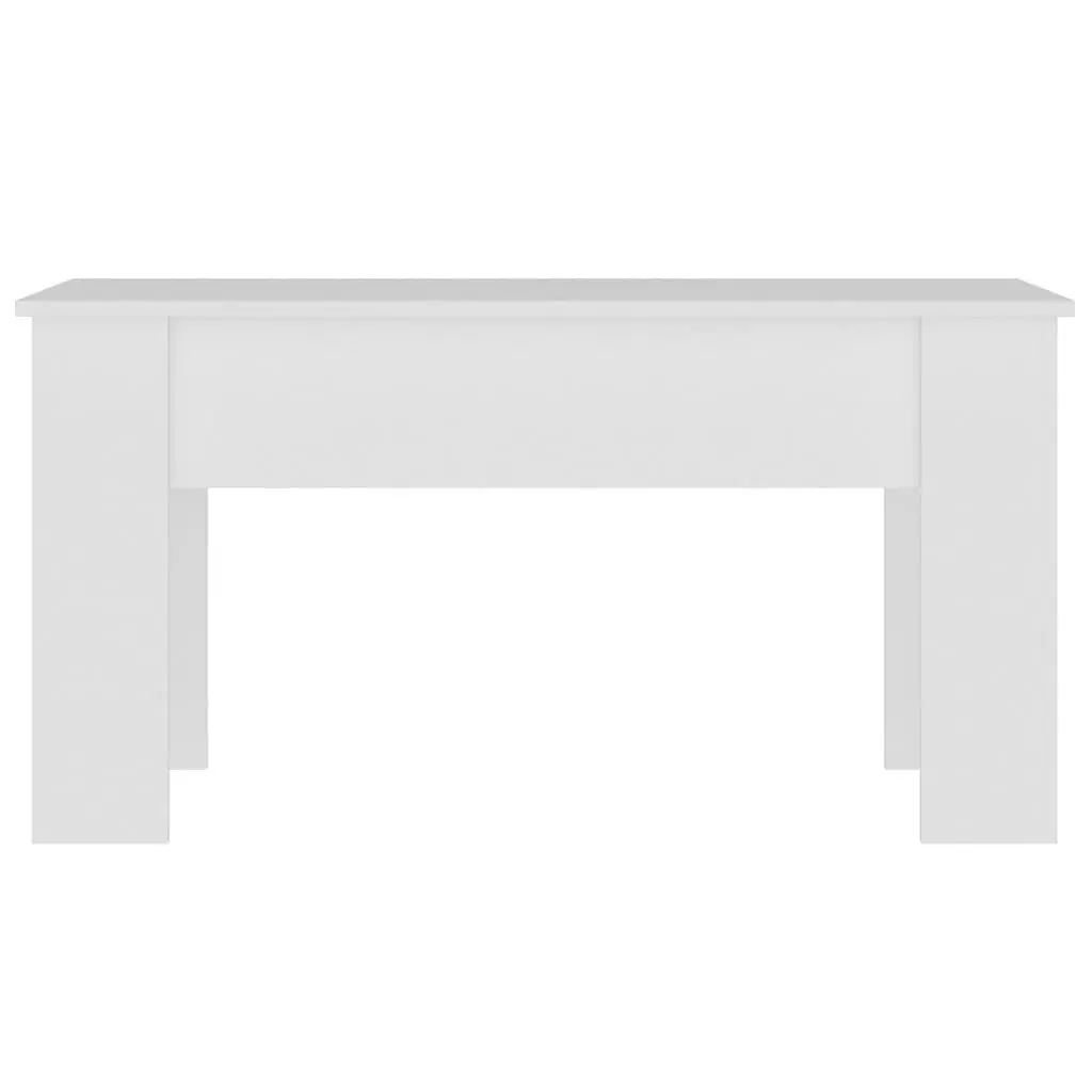 Lift Top Coffee Table White Modern Living Room Storage Furniture Engineered Wood