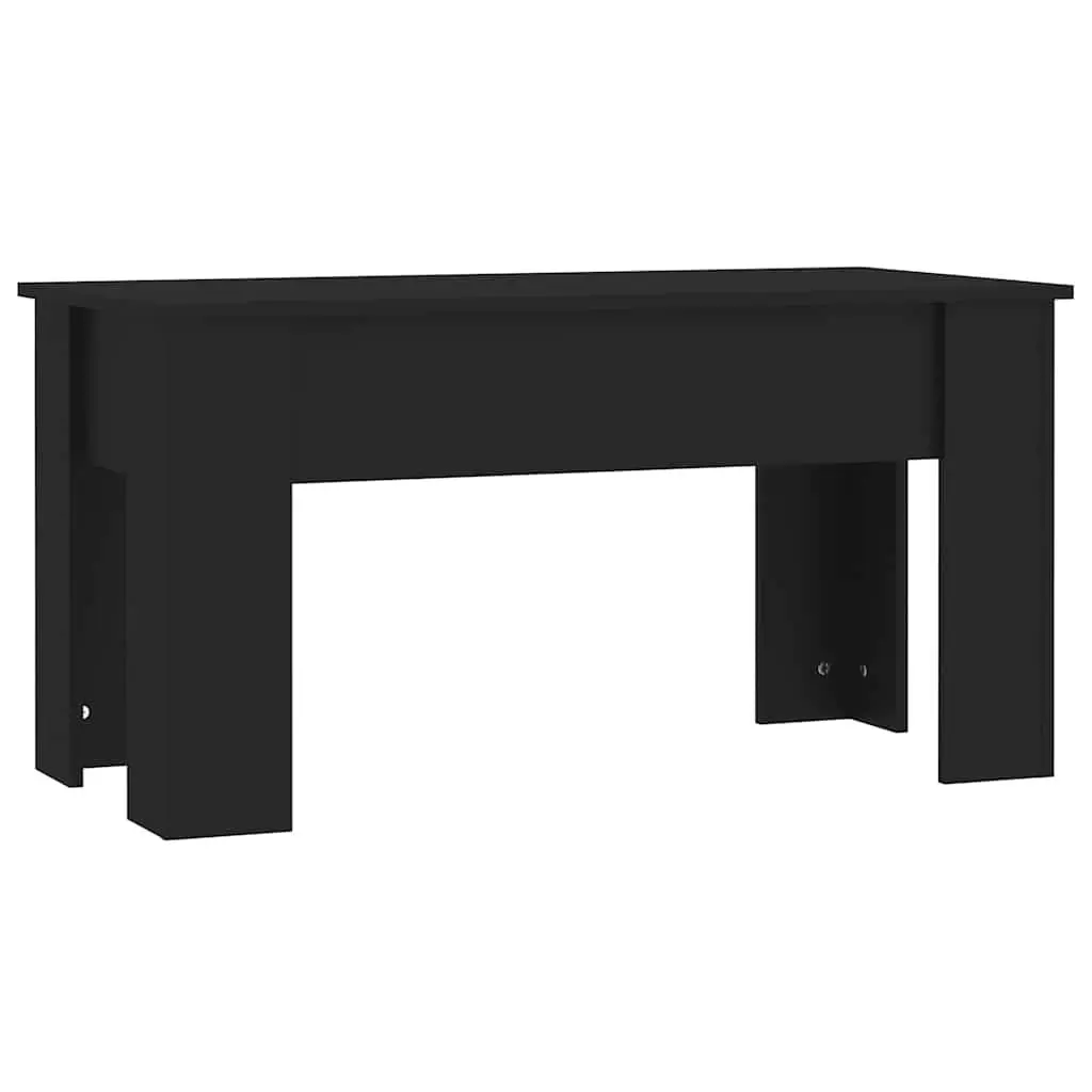 Lift Top Coffee Table Engineered Wood 101 x 49 x 52 cm Black