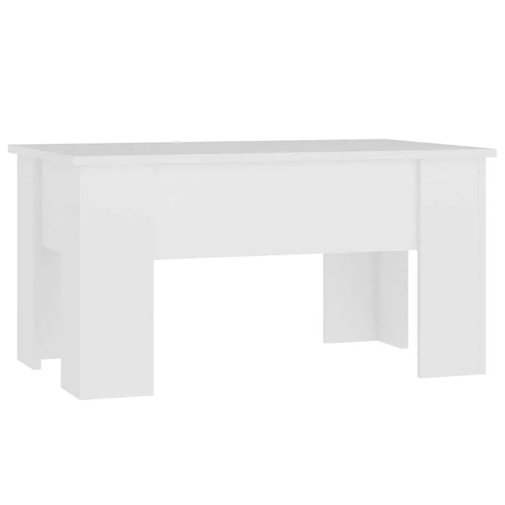 White Lift-Top Coffee Table with Storage