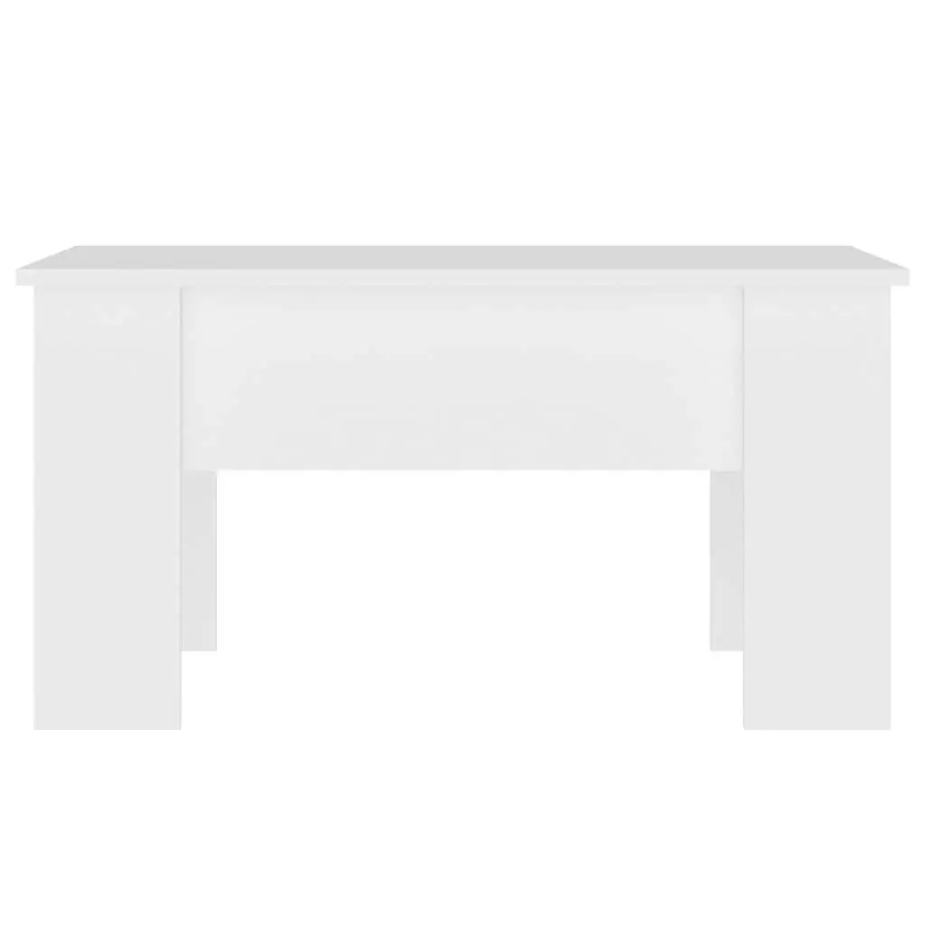 White Lift-Top Coffee Table with Storage