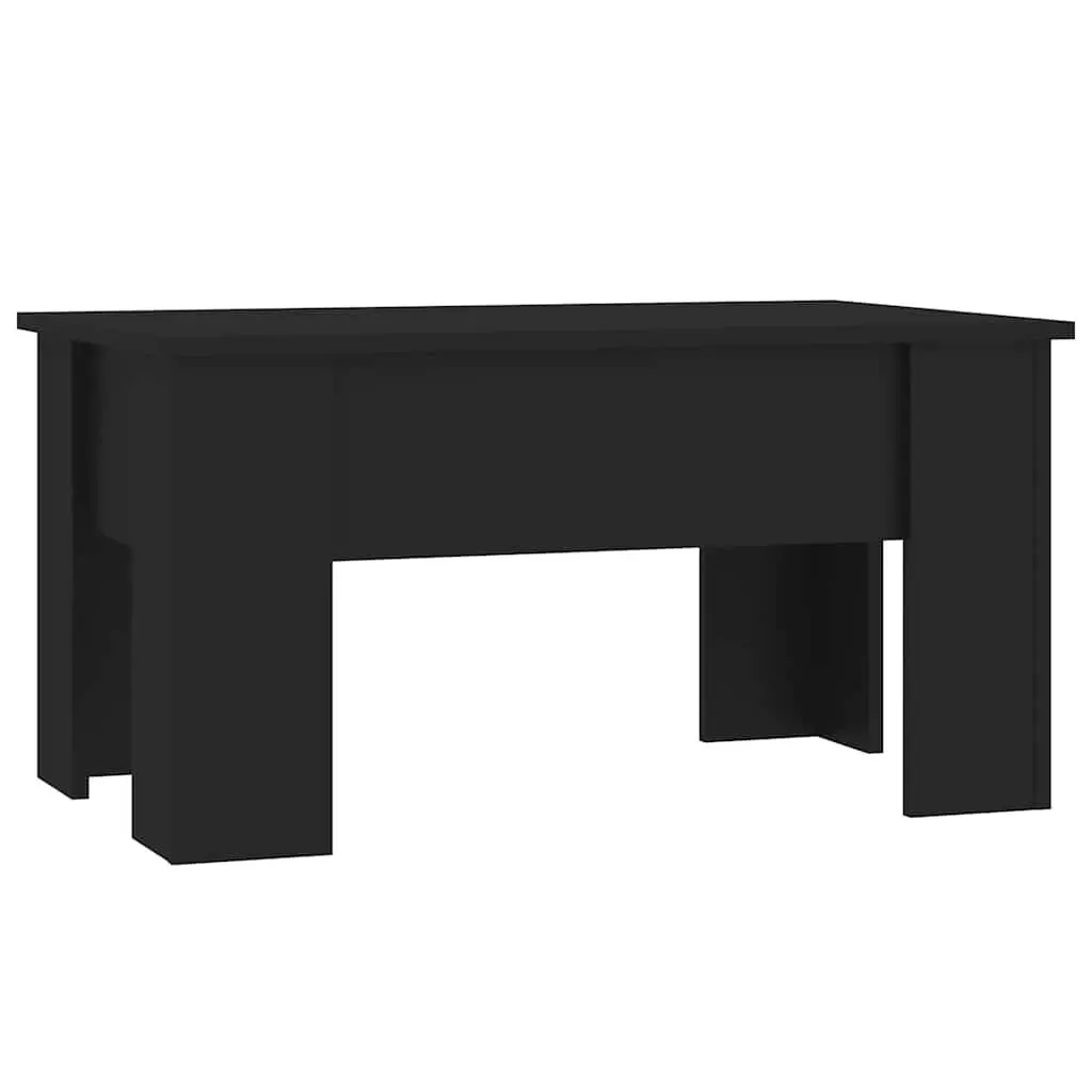 Lift Top Coffee Table with Black Finish and Storage