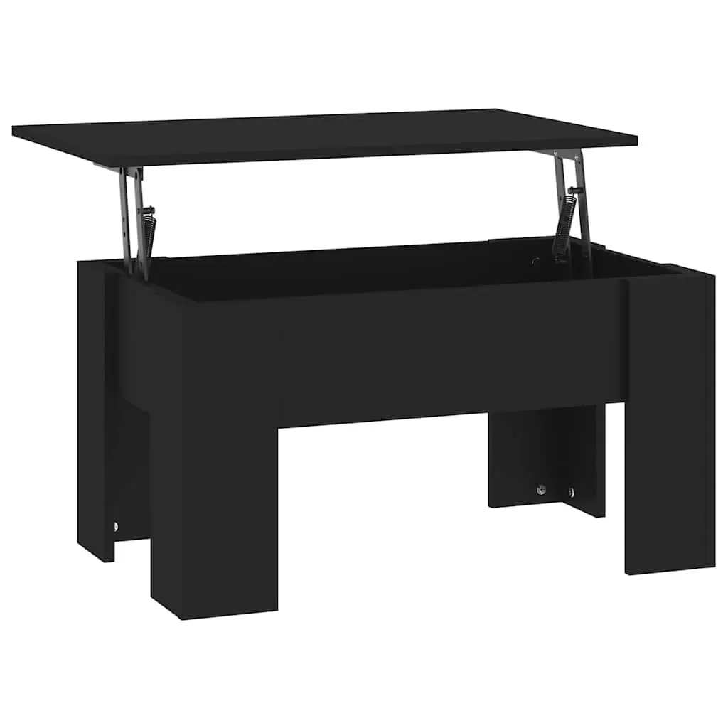 Lift Top Coffee Table with Black Finish and Storage