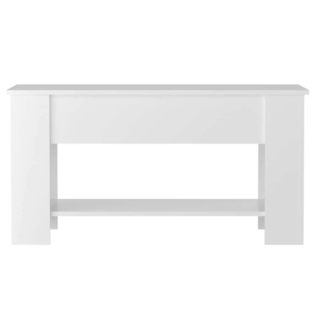 High Gloss White Coffee Table with Lift-Top Feature