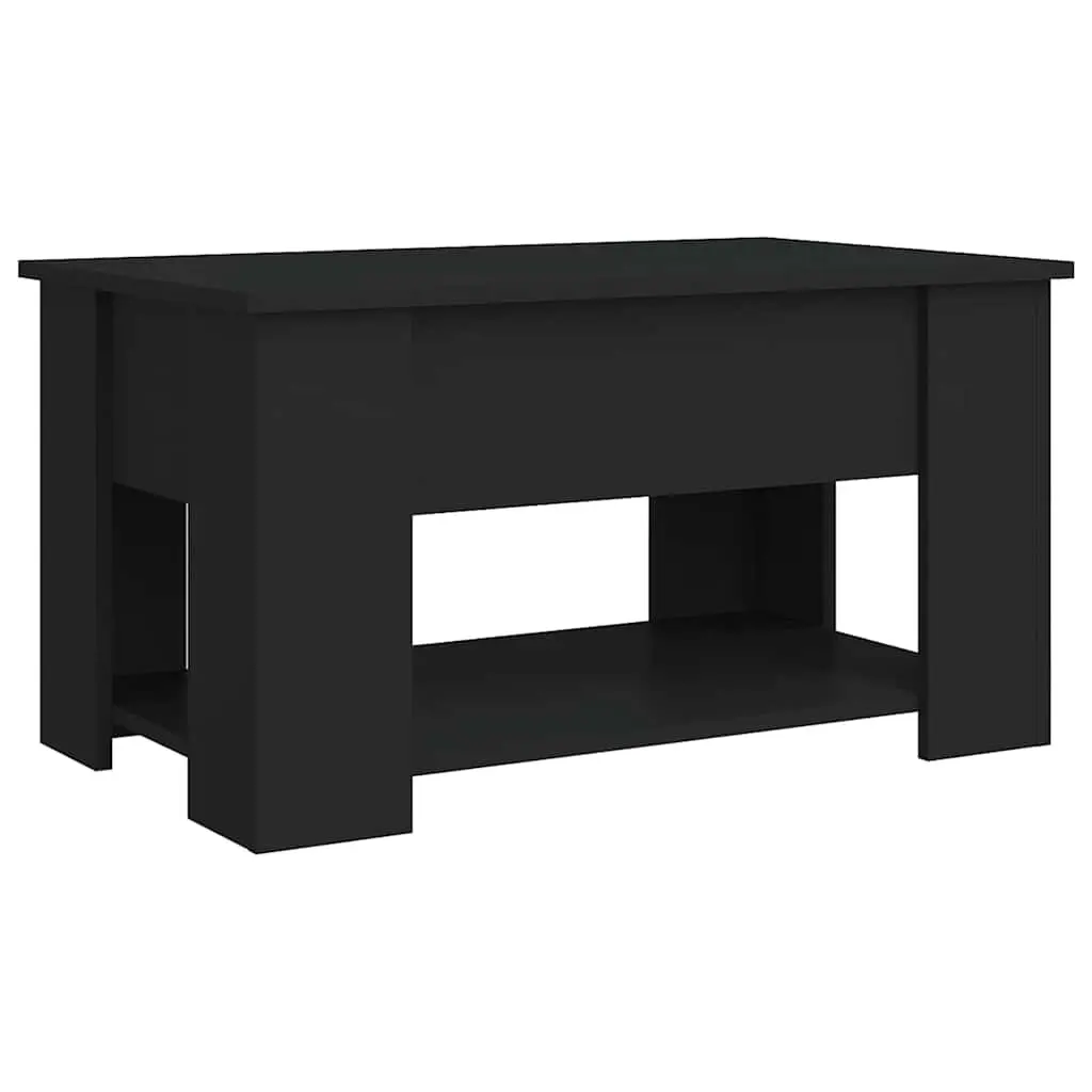 Black Lift-Top Coffee Table with Hidden Storage