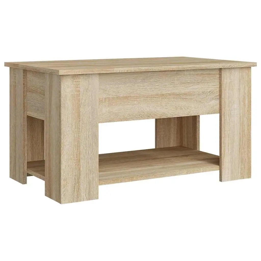 Brown Lift Top Coffee Table with Hidden Storage