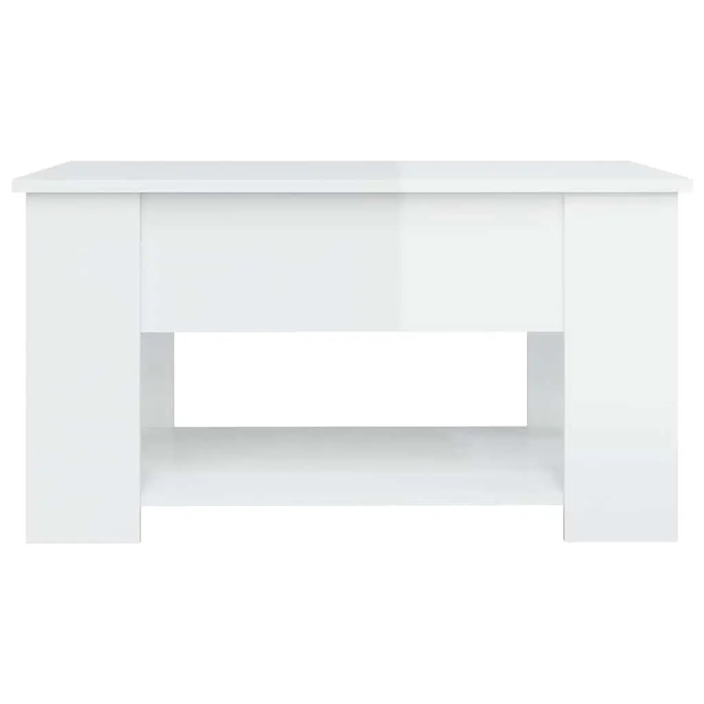 Coffee Table Engineered Wood White Lift Top 79W x 49D x 41H cm