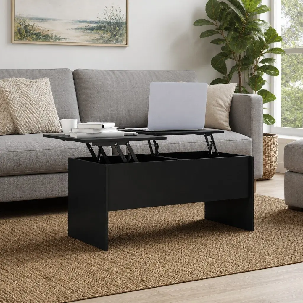 Black Lift Top Coffee Table with Storage