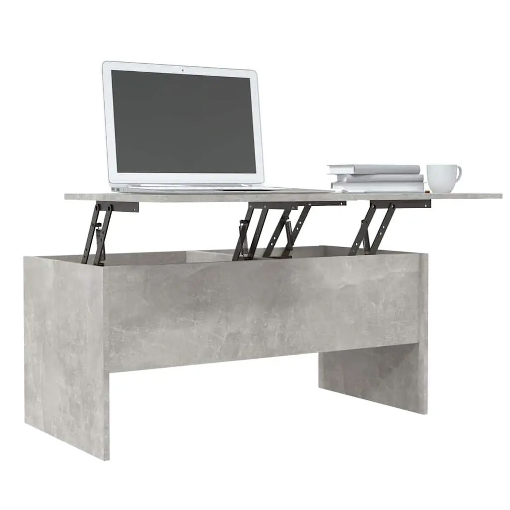 Grey Coffee Table with Lift-Top and Storage