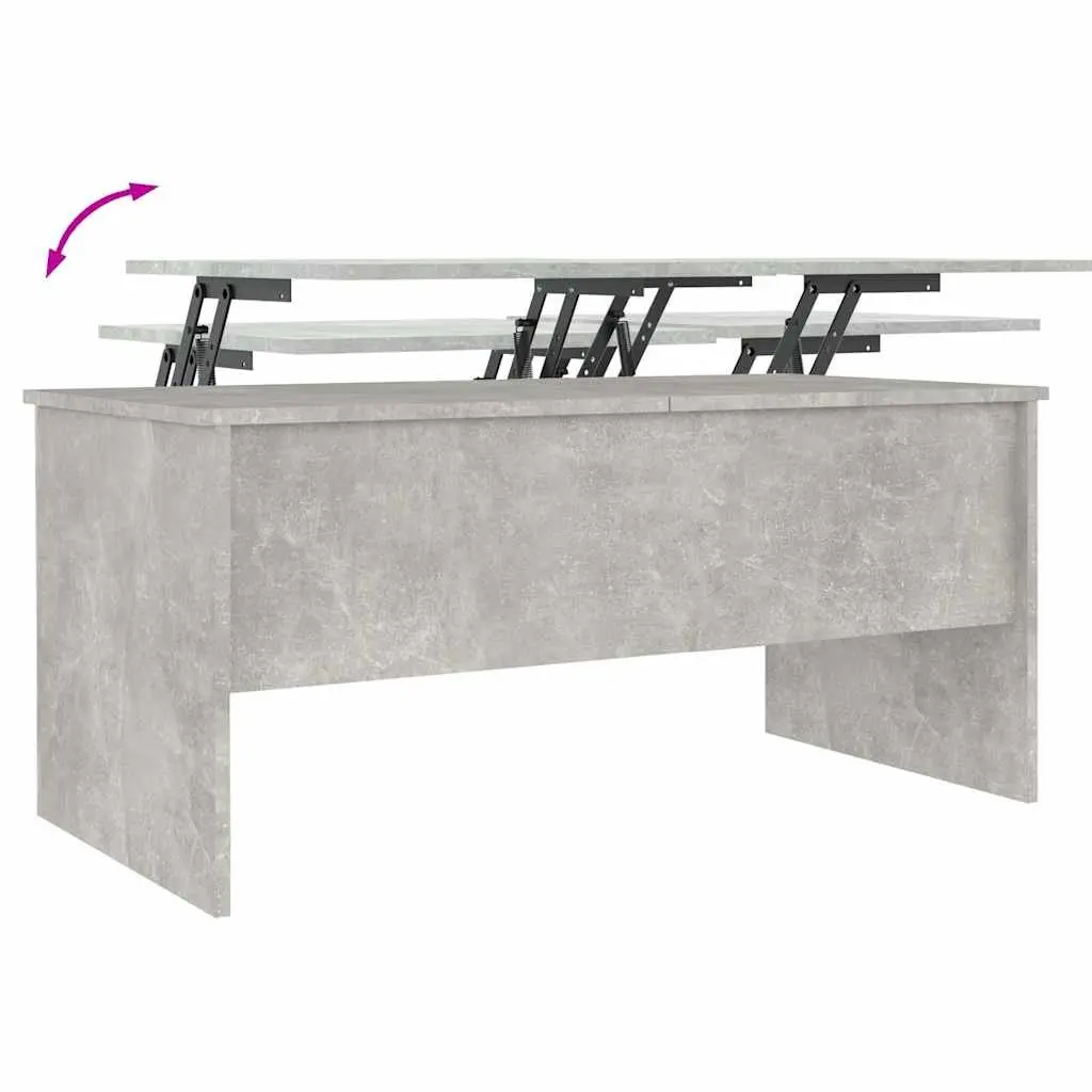 Grey Coffee Table with Lift-Top and Storage