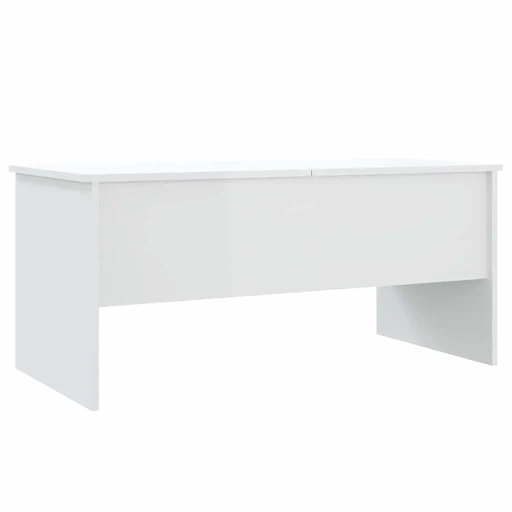 High Gloss White Coffee Table with Storage