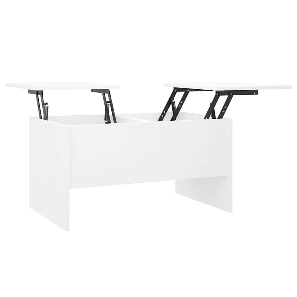 White Lift Top Coffee Table with Ample Storage