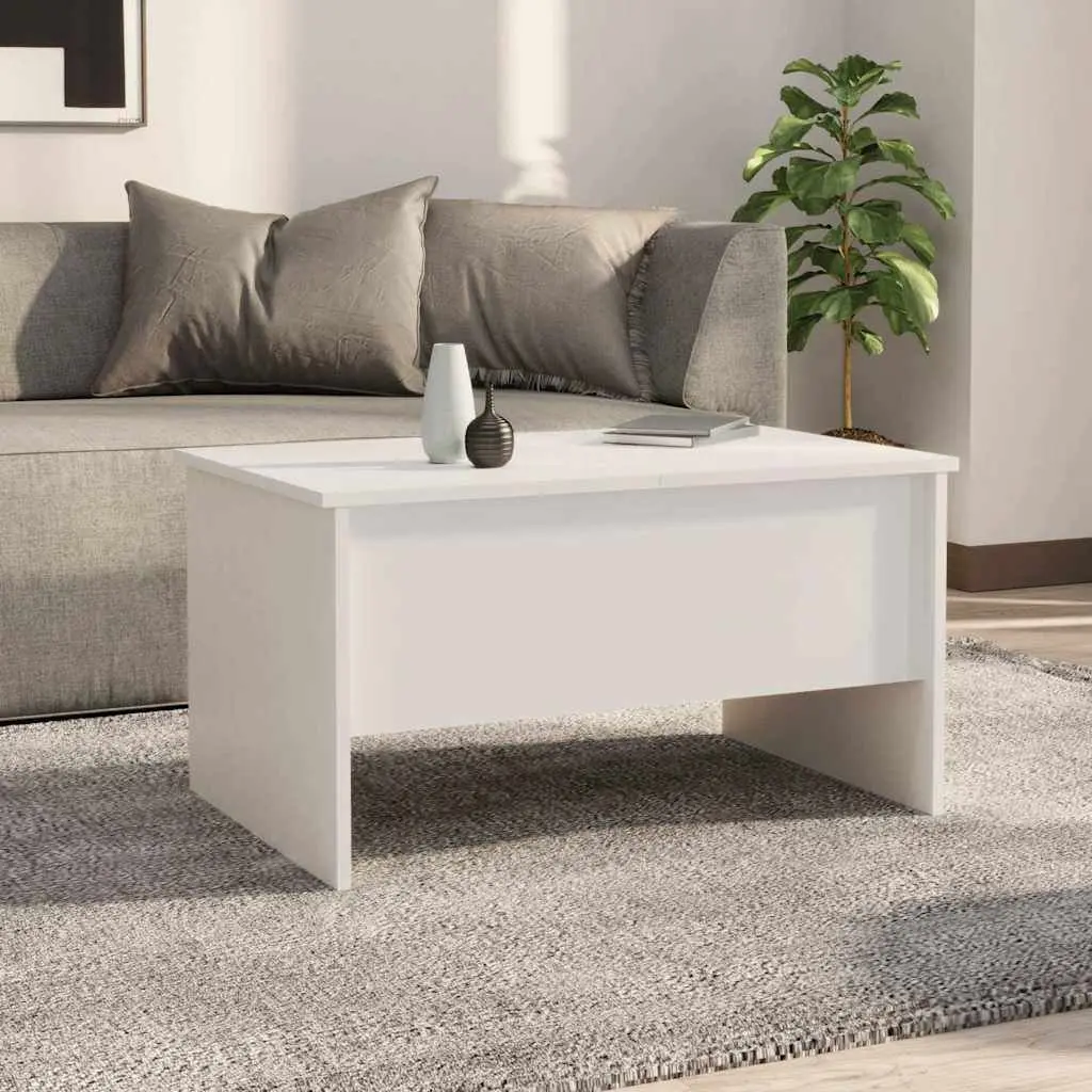 White Lift Top Coffee Table with Ample Storage