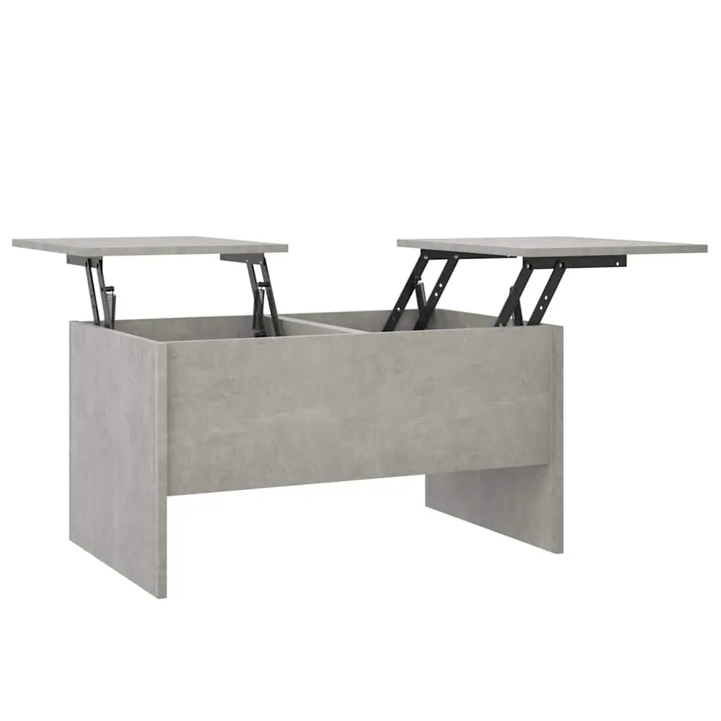 Grey Engineered Wood Coffee Table with Storage