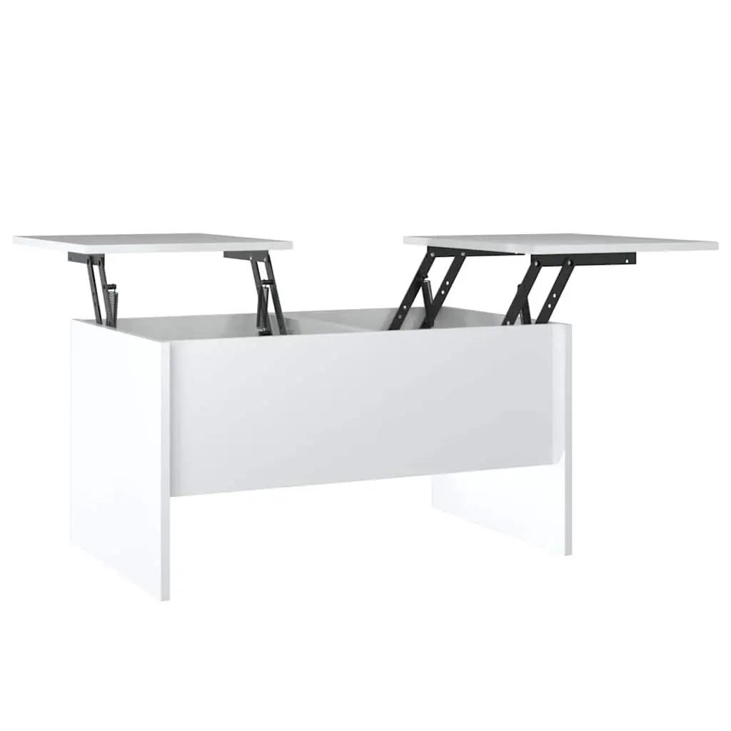 High Gloss White Coffee Table with Lift Top