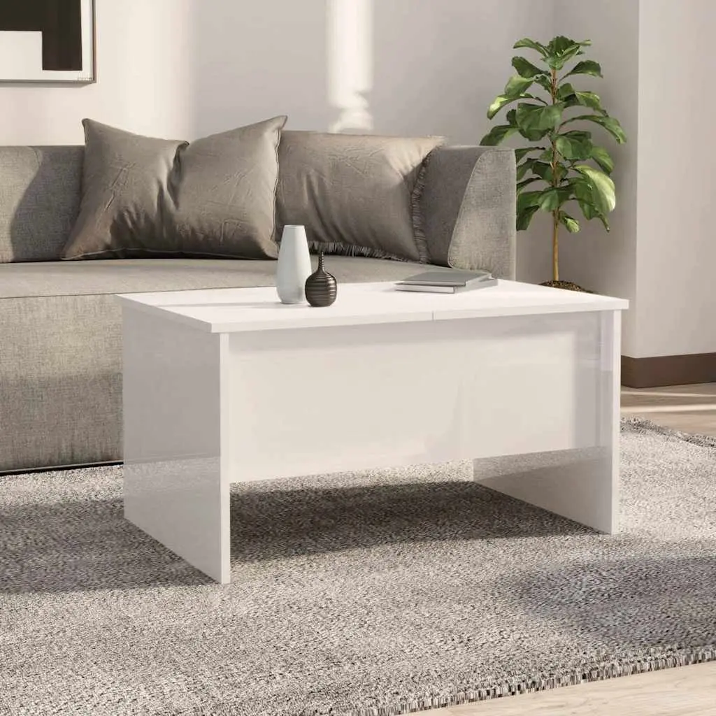 High Gloss White Coffee Table with Lift Top