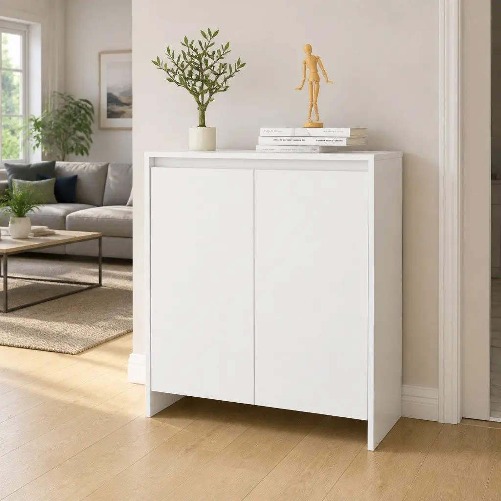 White Sideboard Cabinet with 2 Doors