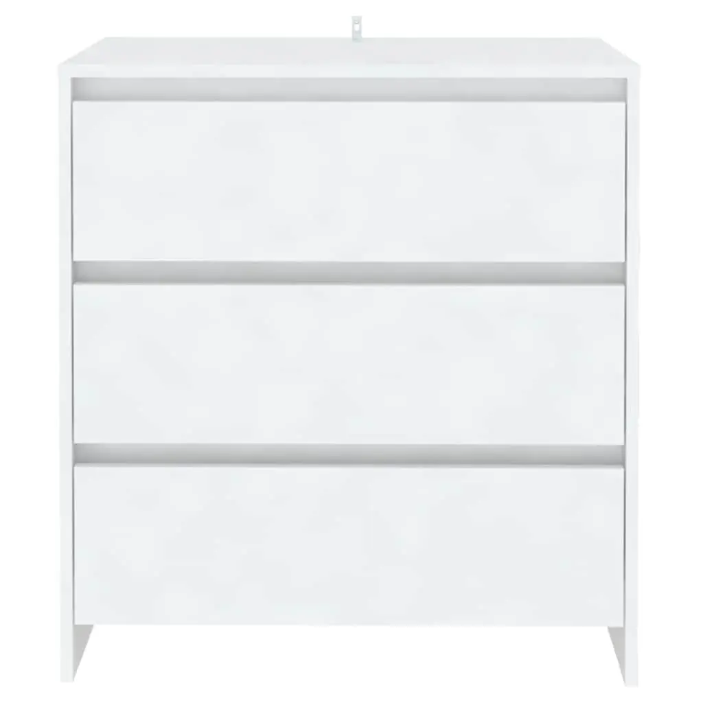 White Storage Cabinet Sideboard with 3 Drawers