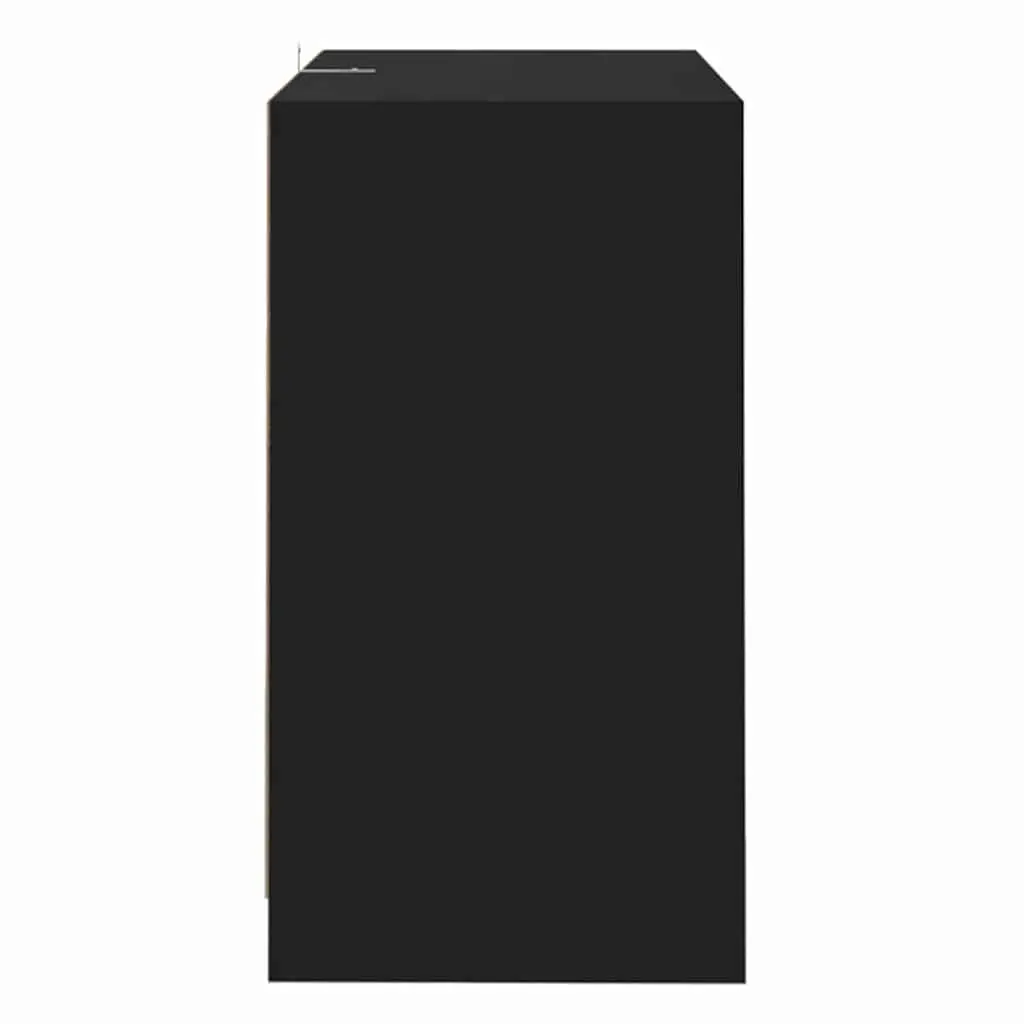 Black Sideboard Cabinet with 3 Drawers