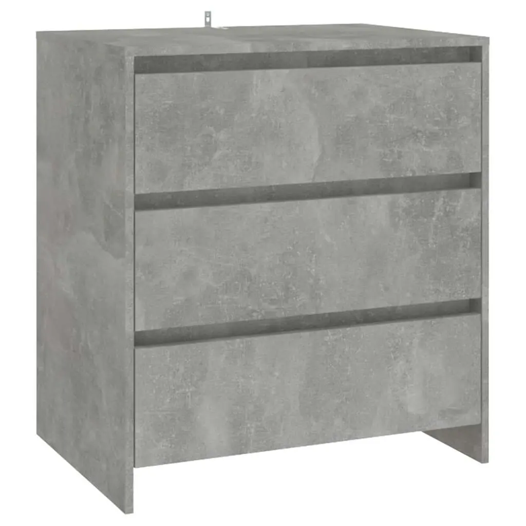 Grey Sideboard 70x41x75cm with 3 Drawers