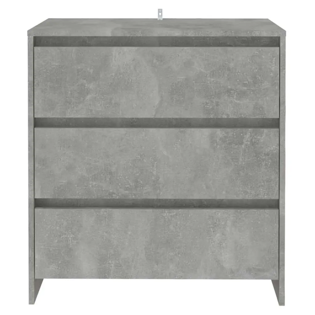 Grey Sideboard 70x41x75cm with 3 Drawers
