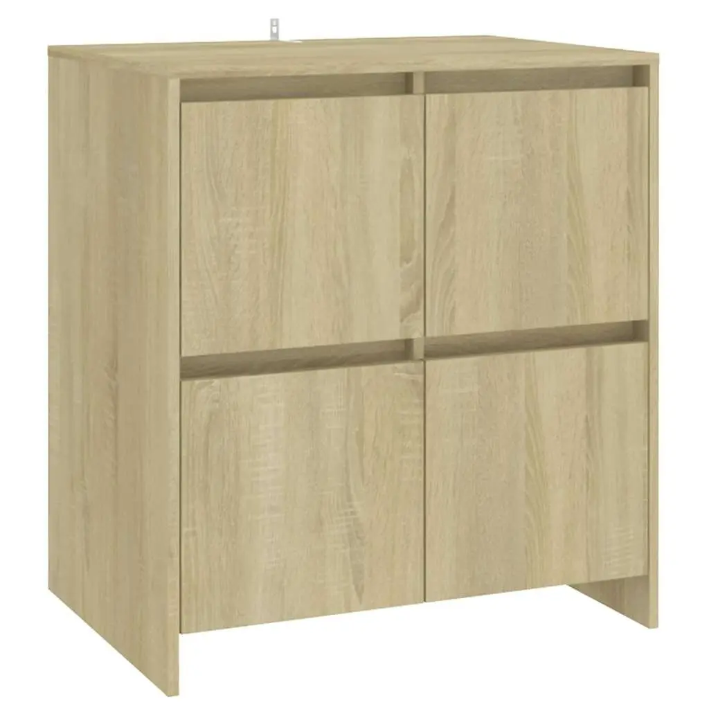 Brown Engineered Wood 4-Door Sideboard
