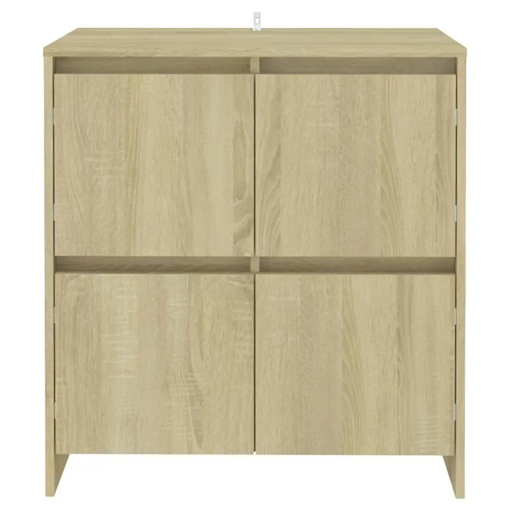 Brown Engineered Wood 4-Door Sideboard