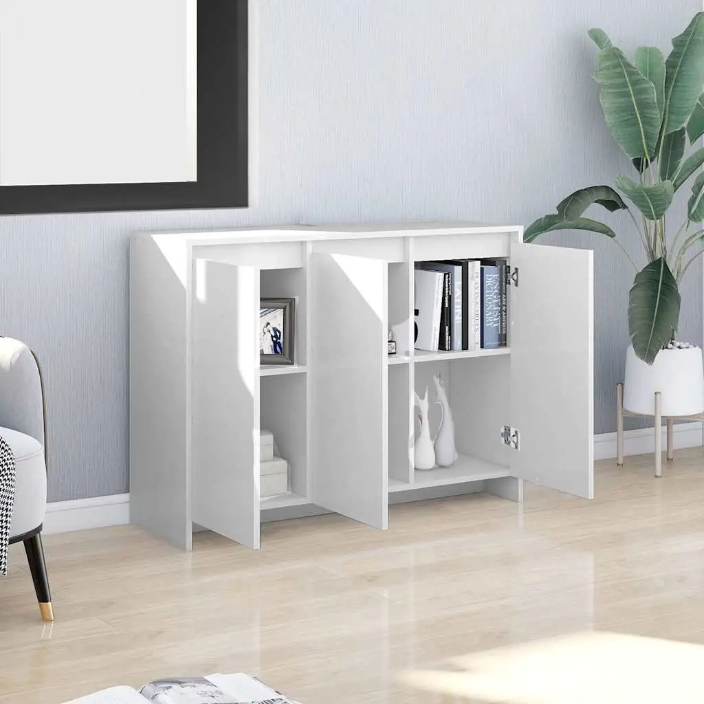 White 3-Door Sideboard Storage Cabinet