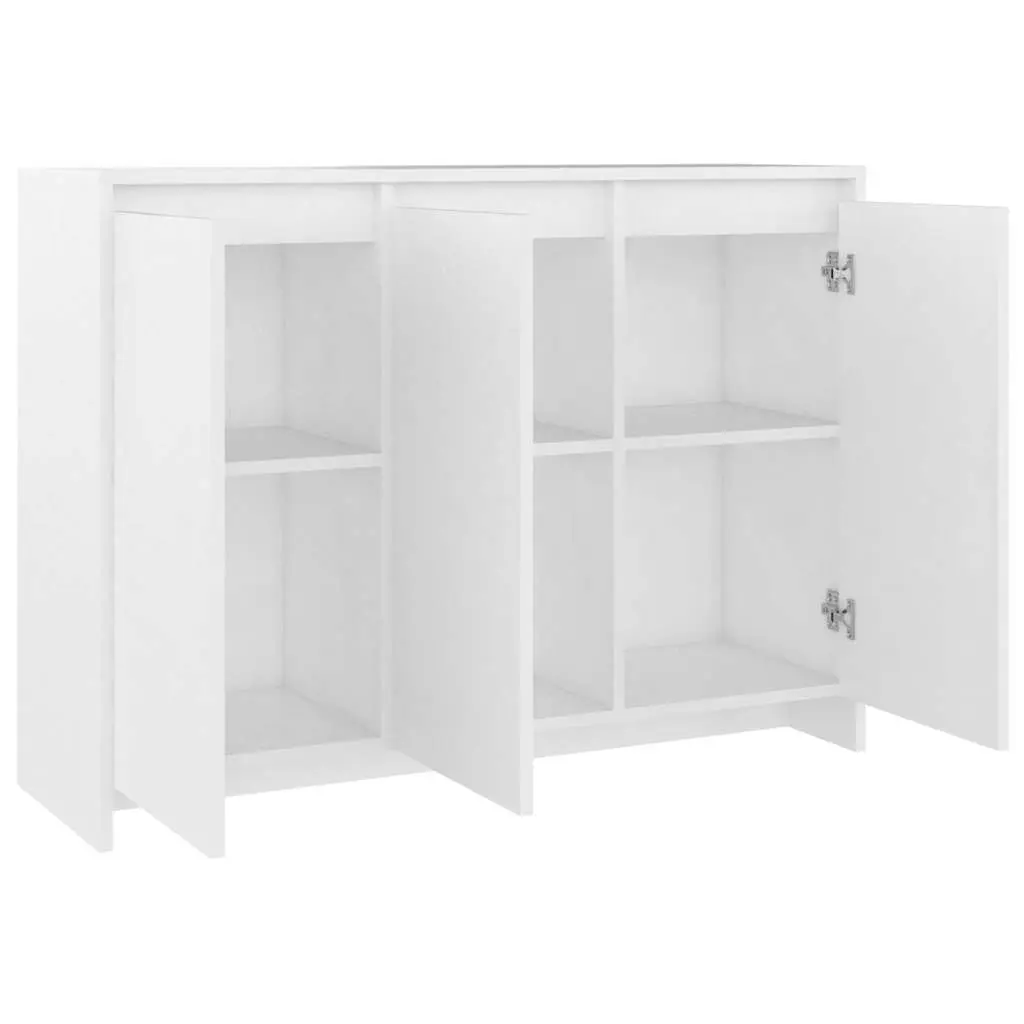 White 3-Door Sideboard Storage Cabinet