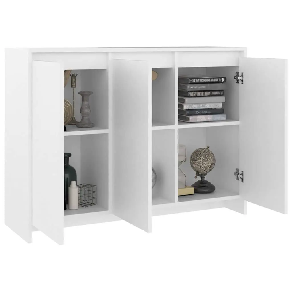 White 3-Door Sideboard Storage Cabinet