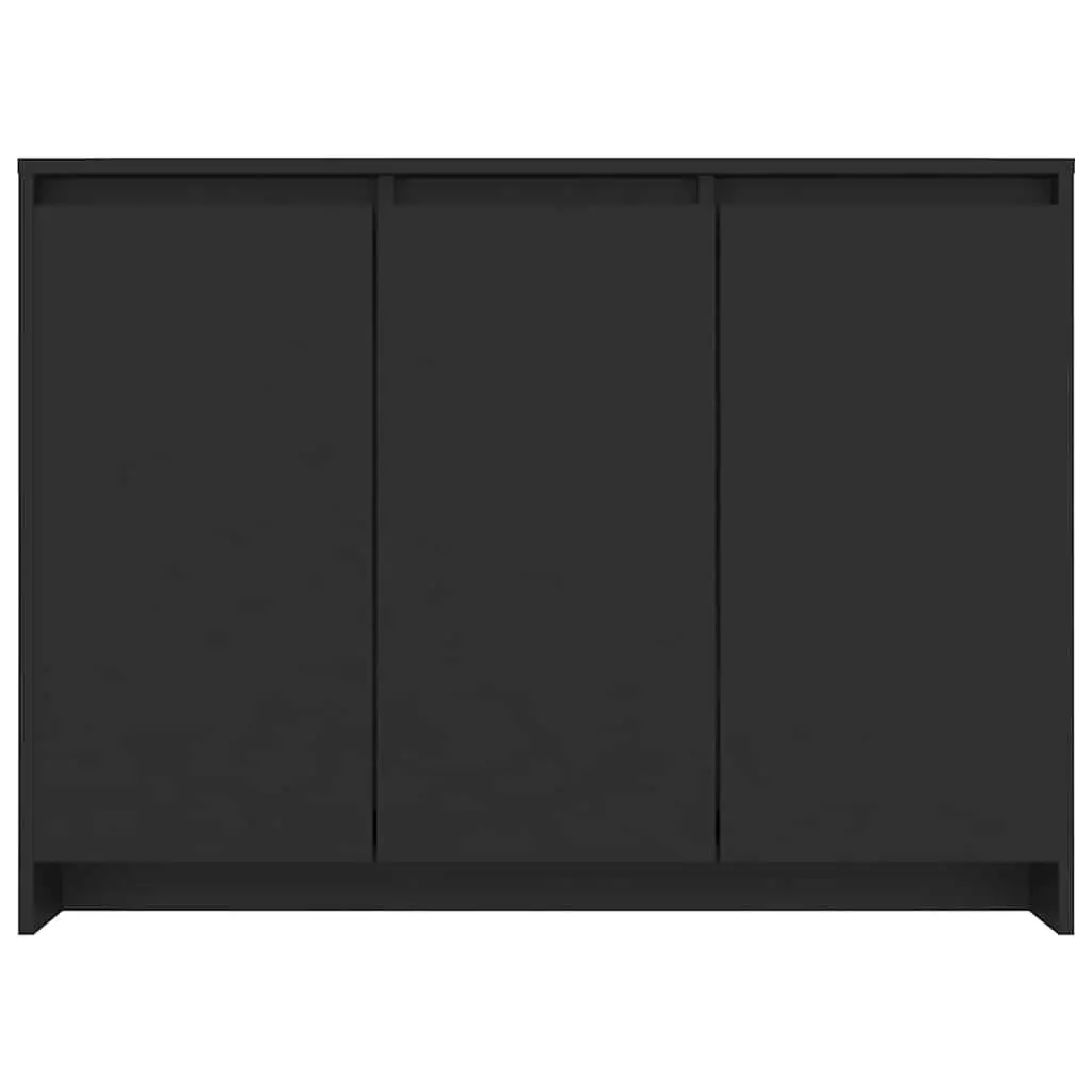 Sideboard Storage Cabinet Engineered Wood 102cm x 33cm x 75cm Black
