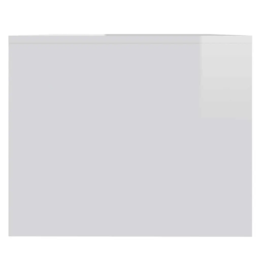 High Gloss White Coffee Table with 2 Drawers