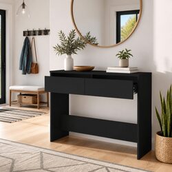 Sturdy Black Console Table for Hallway and Living Room