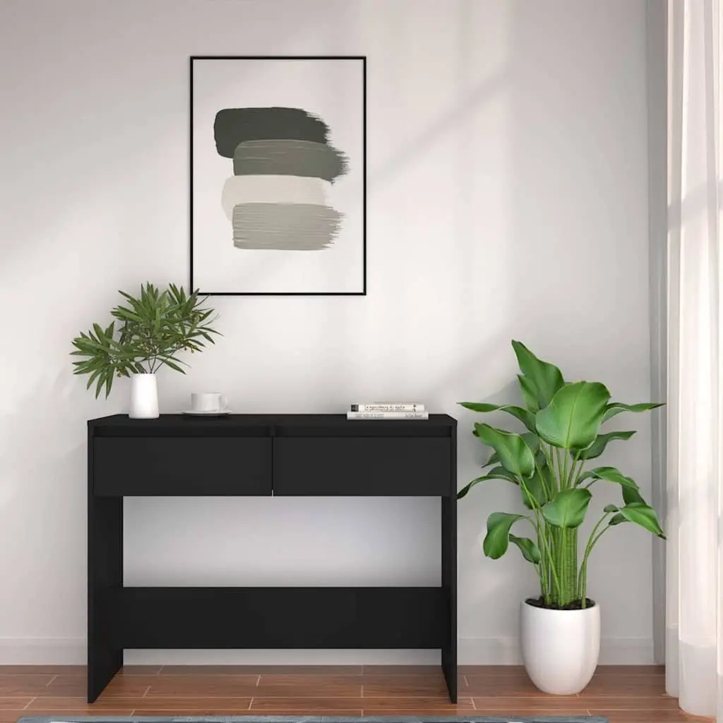 Black Console Table for Hallway and Living Room