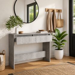 Durable Grey Console Table for Home and Office