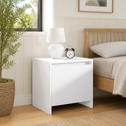 Elegant White Nightstand for Bedroom Storage