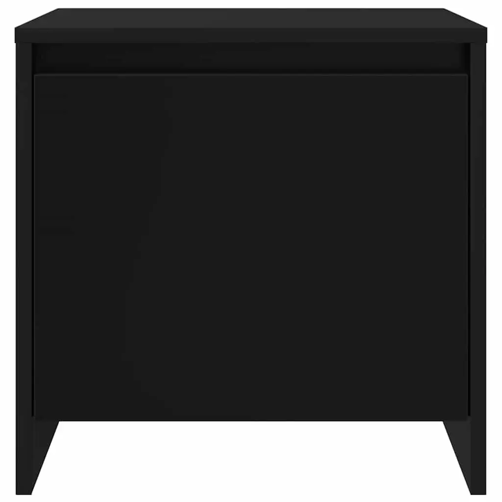 Bedside Cabinet Engineered Wood 45x34x44.5 cm Black