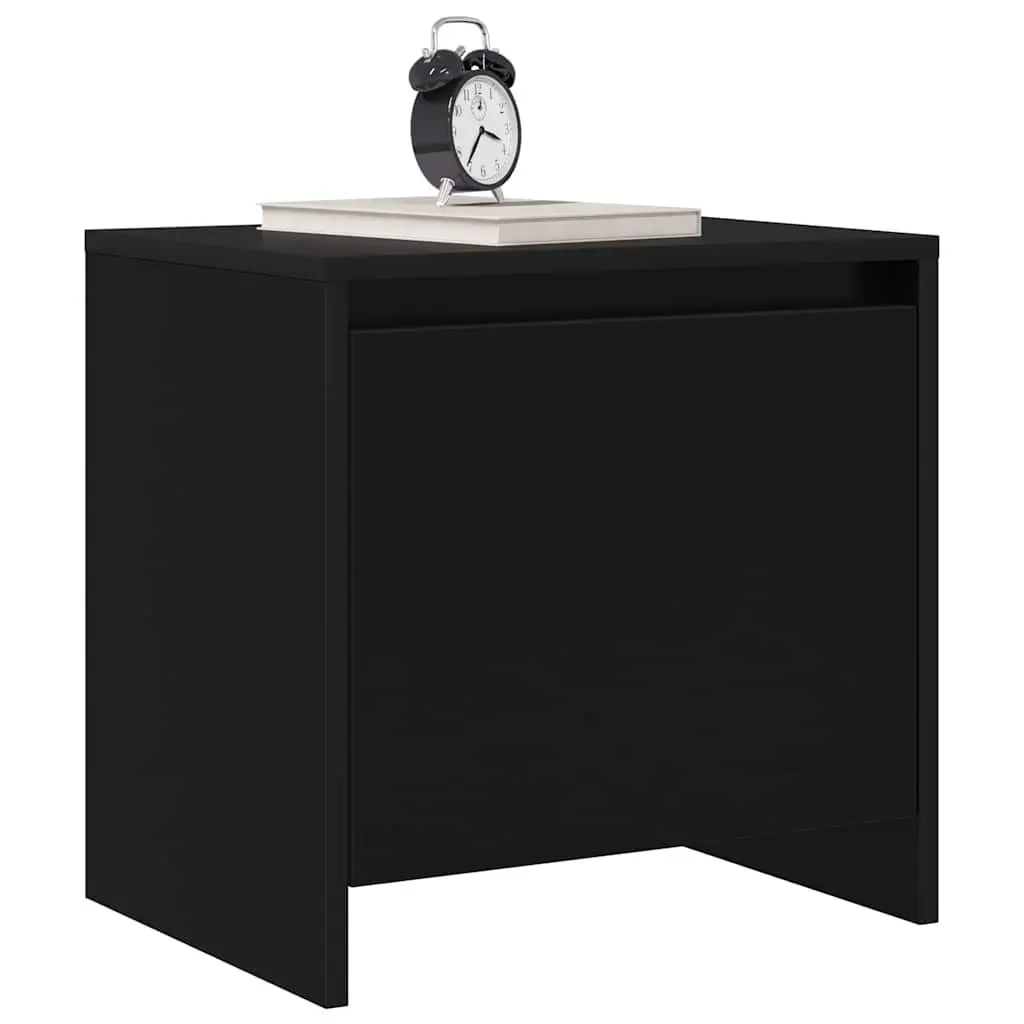 Bedside Cabinet Engineered Wood 45x34x44.5 cm Black