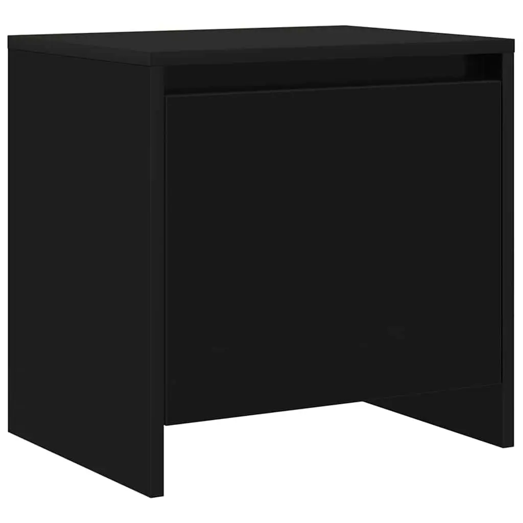 Bedside Cabinet Set Engineered Wood 45x34x44.5cm Black