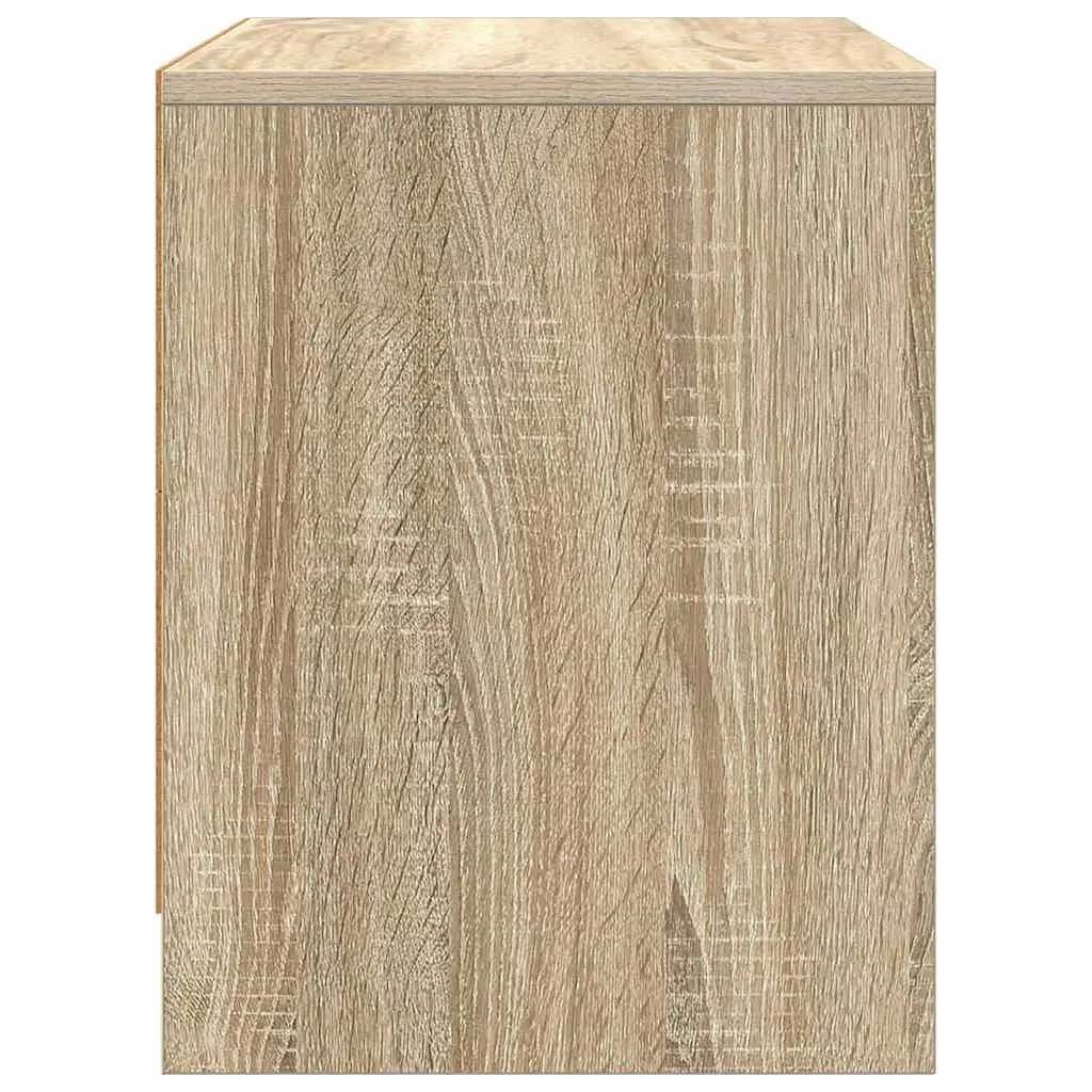Bedside Cabinet Engineered Wood Storage Nightstand Table with Door Beige
