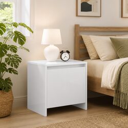 High Gloss White Bedside Cabinet for Modern Spaces