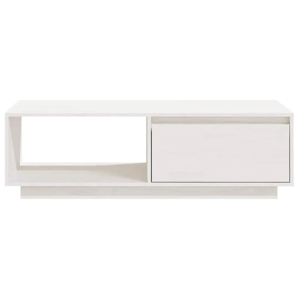 White Coffee Table Made of Solid Pinewood