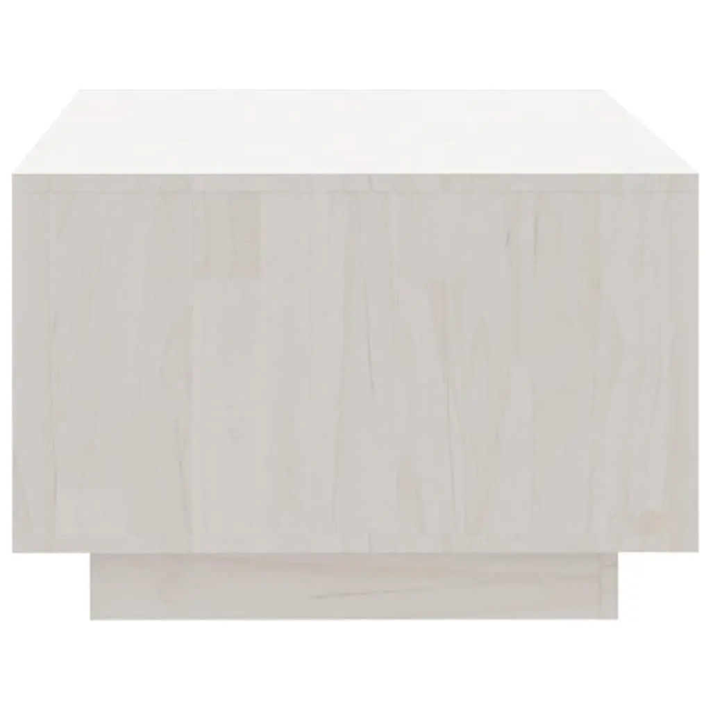 White Coffee Table Made of Solid Pinewood