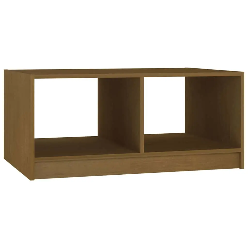 Brown Modern Solid Pinewood Coffee Table for Living Rooms