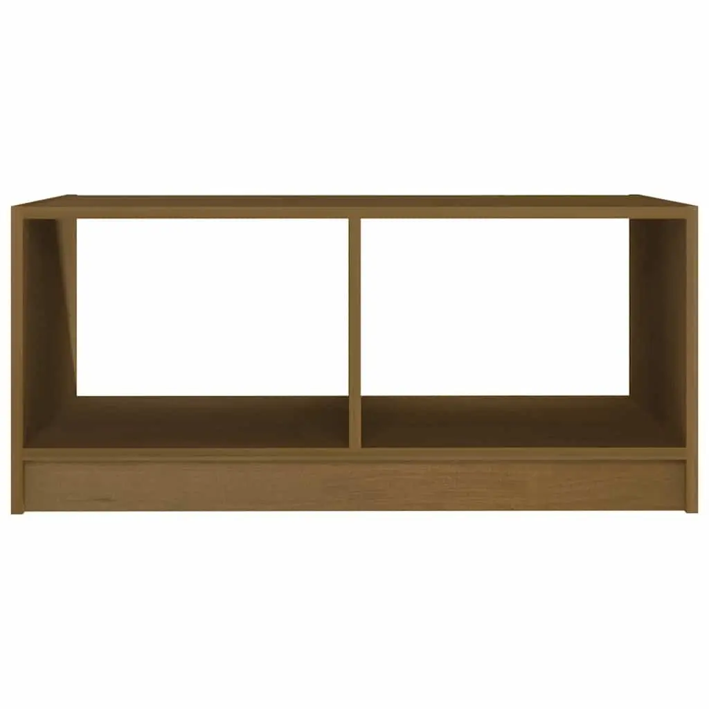 Brown Modern Solid Pinewood Coffee Table for Living Rooms