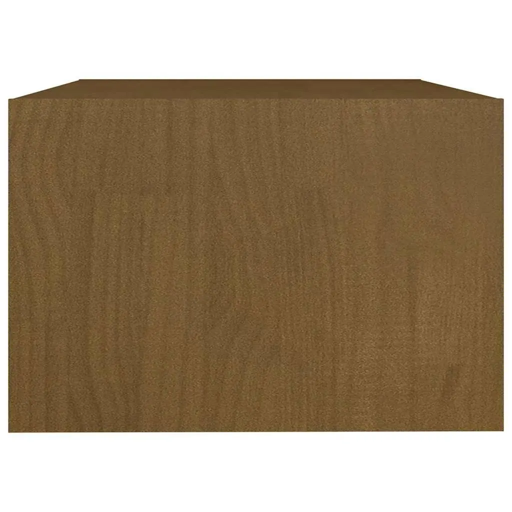 Brown Modern Solid Pinewood Coffee Table for Living Rooms