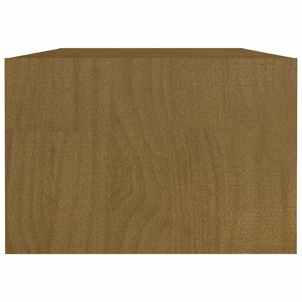 Honey Brown Solid Pinewood Coffee Table for Living Room