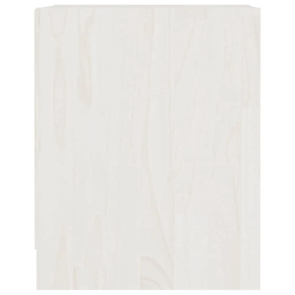 Bedside Cabinets 2 pcs White Storage Nightstand Solid Wood Bedroom Furniture