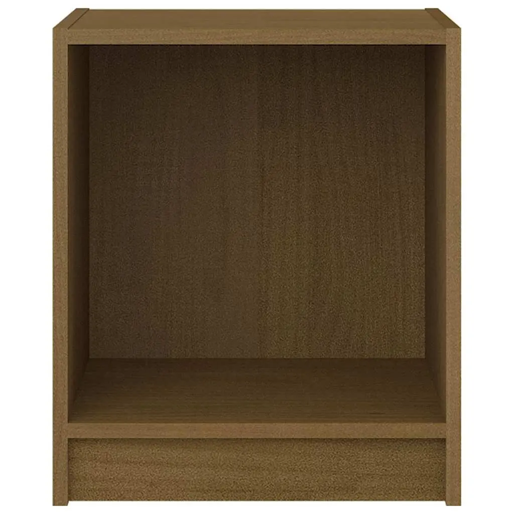 Bedside Cabinets 2 pcs Honey Brown Solid Pinewood Nightstand Storage
