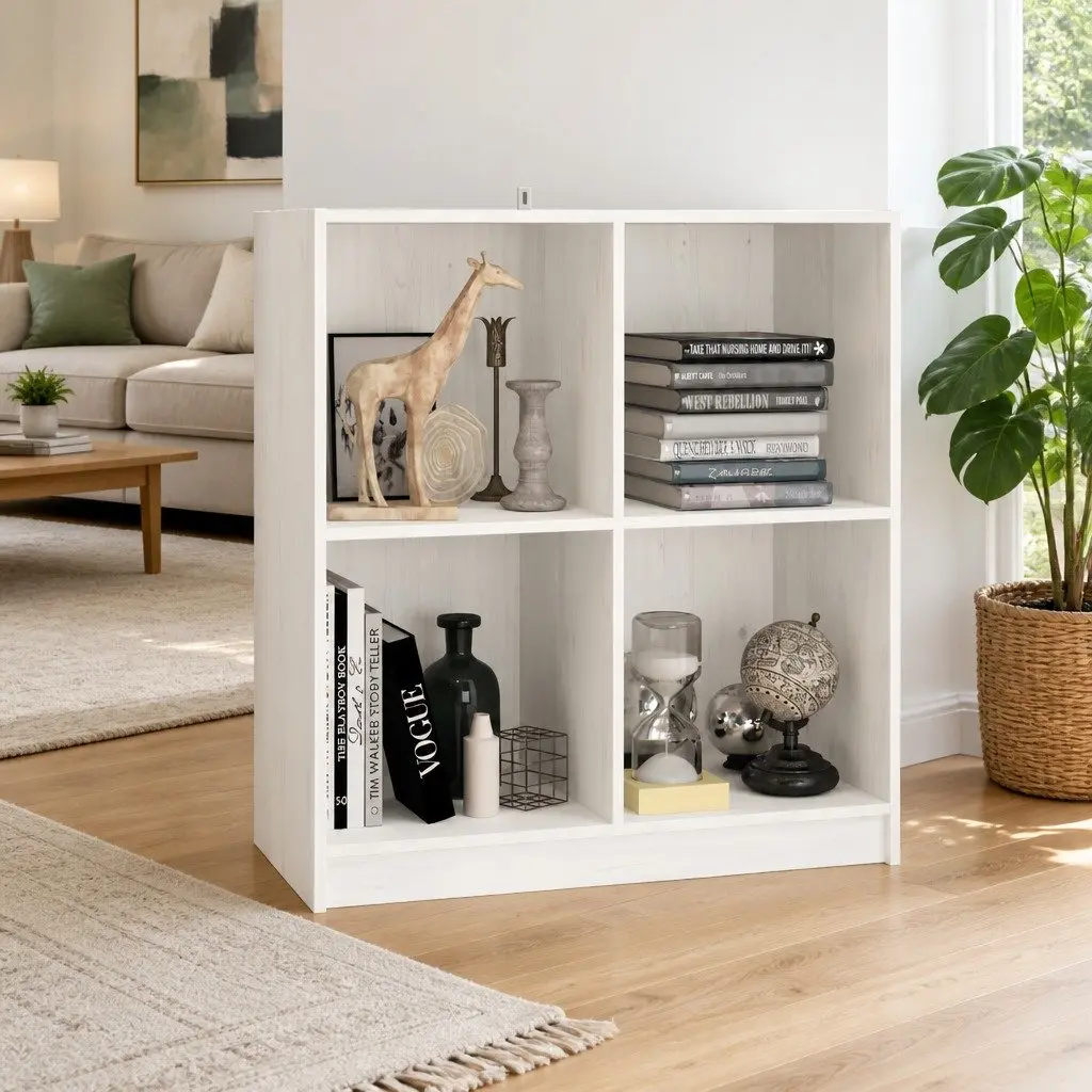 Sideboard Solid Pinewood 70 x 33 x 76 cm White Storage Cabinet Modern Living Room Furniture