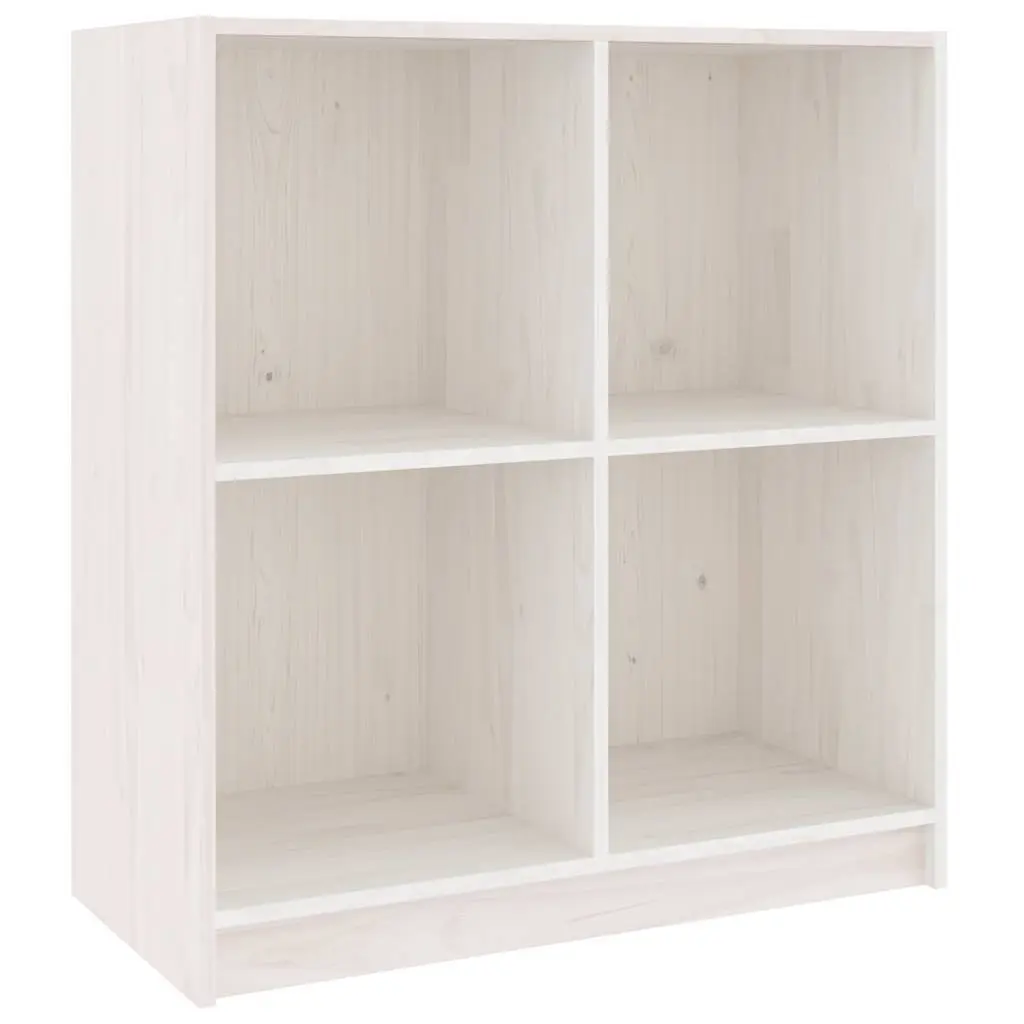 Sideboard Solid Pinewood 70 x 33 x 76 cm White Storage Cabinet Modern Living Room Furniture